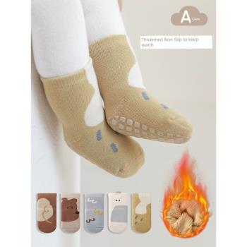 地板襪秋冬保暖松口卡通嬰兒襪子