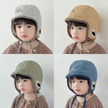 韓系飛行員防風護耳保暖兒童帽子