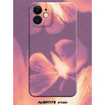AlienTits粉色蝴蝶幻影超現實甜酷藝術潮適用于蘋果安卓手機殼