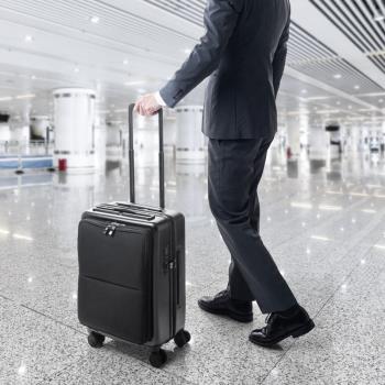 日本SANWA拉桿箱商旅箱筆記本包電腦包15點6寸男設計小眾商務出差大容量行李箱懶人箱女可上飛機