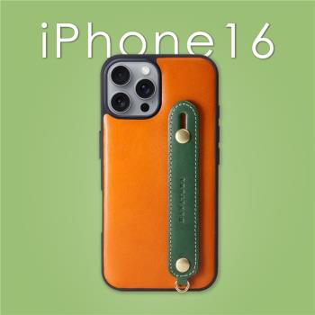 【頭層牛皮】適用蘋果16/15Promax手機殼腕支架櫪木植鞣皮iPhone14/13/12新款掛繩女款男真皮高階感全包防摔