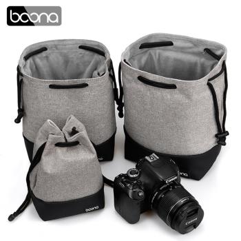 佳能索尼相機鏡頭袋微單反黑卡通用攝影小配件收納包簡約便攜防水