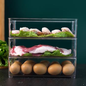 廚房冰箱收納盒抽屜式保鮮盒食品級雞蛋肉類食物冷凍整理收納神器