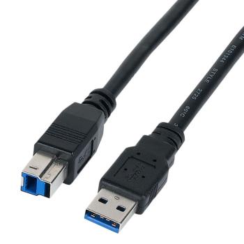 硬碟盒USB3.0轉方口數據線b口延長線電腦硬碟櫃手機充電網卡連接線0.5米1米3米5米連接器A公對B公