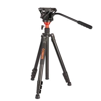 科曼DF06攝像機三腳架1.8米專業液壓阻尼云臺單反相機攝影獨腳架