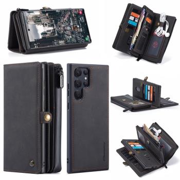 適用Samsung三星Galaxy s22 s22+ ultra leather case card cover