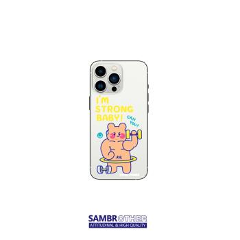 SAM減肥小熊適用iPhone14promax可愛11蘋果13pro卡通12透明手機殼