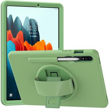 適用三星Galaxy Tab S7 T870 T875保護殼筆槽真皮手帶case cover
