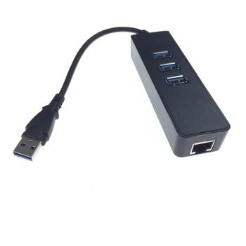 USB3.0轉RJ45有線千兆網卡3個USB合寶HUB集線器電腦擴展器一拖四