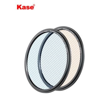 kase卡色磁吸星光拉絲濾鏡67 77 82mm適用佳能相機鏡頭配件星光鏡