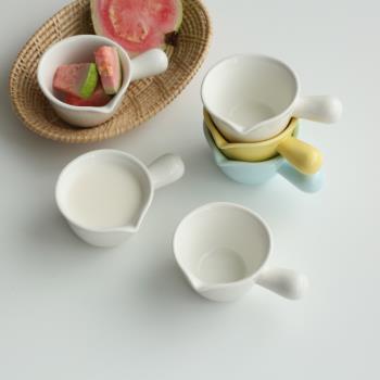 ins韓國陶瓷蘸醬碟小奶盅淋汁碗奶油杯調料味碟美食拍照道具背景