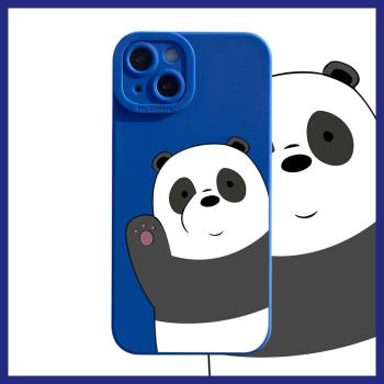 Panda蘋果13手機殼12熊貓iPhone11promax套x新款xr潮xs適用7/8p女
