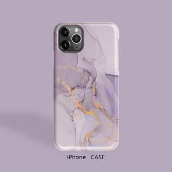 蘋果11Pro紫色保護殼大理石手機