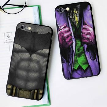 蝙蝠俠小丑6s適用XSMAX手機殼8plus磨砂iphone7軟殼5SE掛繩XR全包