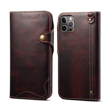 適用蘋果iPhone13 Pro Max Genuine leather case flip cover真皮