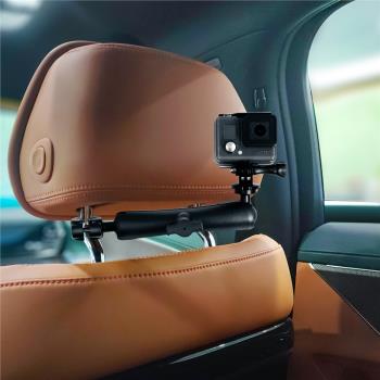 SUMMER BEE適用insta360運動相機手機導航支架鋁合金汽車頭枕固定