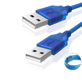 USB雙頭電腦線 公對公對拷線雙頭USB接口數據線 usb數據對拷線