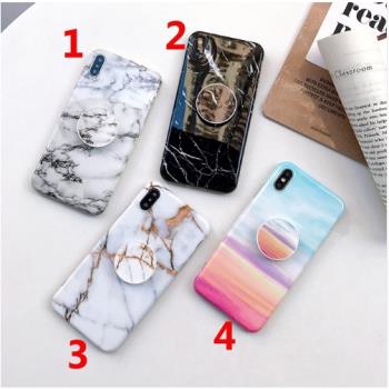 Marble Vein Case適用于iPhone 6 7 8plus XS Max XR Holder Stand