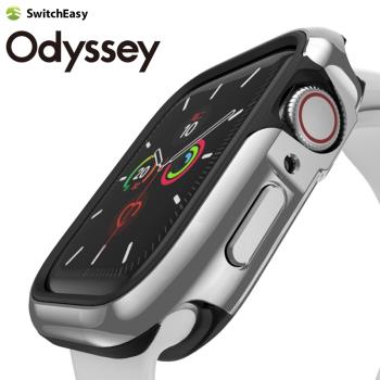 switcheasy 適用apple watch5/6代金屬硅膠手表殼iwatch4代SE2殼