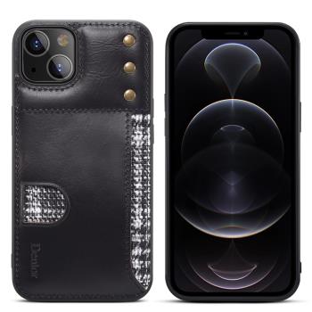 適用于iphone13手機殼蘋果12proMax手機插卡皮套真皮帶卡槽保護殼