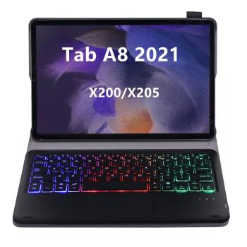 適用三星Tab A8 2021藍牙觸控鍵盤保護套X200 10.5寸背光鍵盤皮套