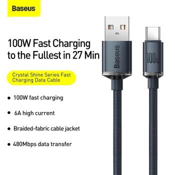 Baseus 100W USB to Type-C Cable For huawei Samsung xiaomi