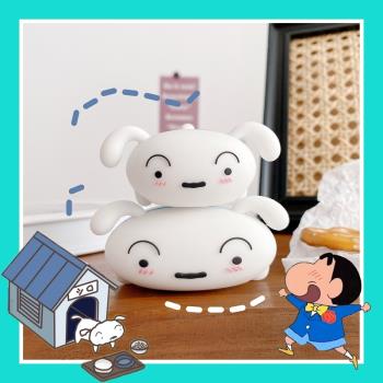 蠟筆小新小白蘋果AirPods4耳機殼主動降噪代無線藍芽Pro1/2代耳機套保護殼新款適用矽膠軟殼AirPods Pro2卡通