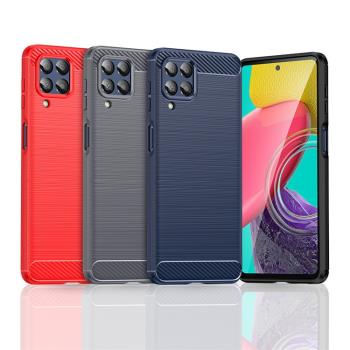 三星Galaxy M53 5G手機殼 三星M53保護套 Samsung碳纖維硅膠軟殼
