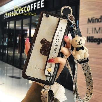 適用於小米5手機殼5C腕帶5C鏡頭全包5x軟殼卡通5s潮牌矽膠磨砂5sPlus斜挎帶掛繩女款