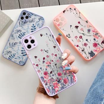 Hand Painted Phone Case For iphone X XS MAX XR Flower Cover