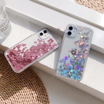 iPhone6s 7 8plus x xr 11 12 glitter Quicksand Love hard Case
