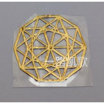 幾何網路 銅質金屬貼手機金屬貼紙