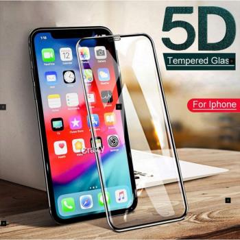 5D iPhone X XS Max XR 11 Full Cover Tempered Glass Protector