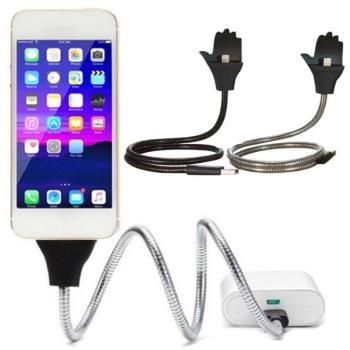 for iPhone/android Metal Twister Tripod charger Cable Dock