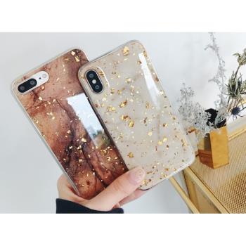 iPhone Xs Max Xr X Gold Foil Case iPhone 7p 8 6s Marble Case