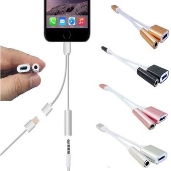 For iphone7 8 Plus Headphone Jack Aux Adapter Charger Conve