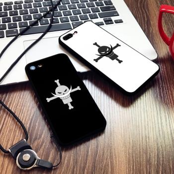 海賊王白胡子黑胡子iPhone8手機殼X適用13掛繩11全硅膠14plus路飛