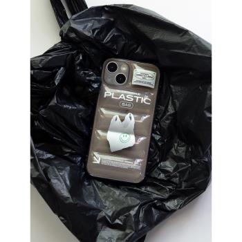 Crissrex Store 勝利大道 原創透明氣囊垃圾袋適用蘋果15ProMax14iPhone13ProMax手機殼