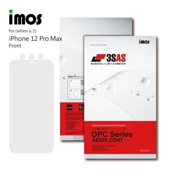imos適用于蘋果iPhone12 3SAS疏水防指紋耐磨螢幕背面保護貼軟膜