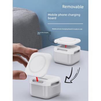 三合一無線充電器MagSafe磁吸快充iPhone14適用於蘋果15Pro全家桶applewatch充電座iWatch手錶多功能支架底座