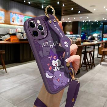 適用蘋果12手機殼iphone14小羊皮13矽膠軟14pro腕帶xs可愛max卡通7新款8全包6s庫洛米plus男女款se防摔保護套
