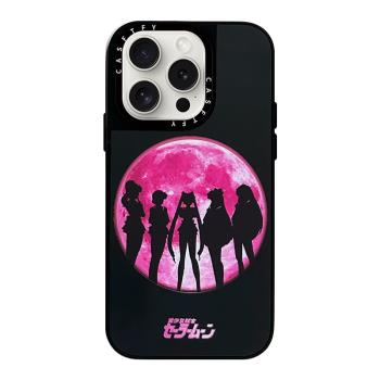 CASETi黑色鏡面粉色星球美少女戰士15Pro適用于iPhone14ProMax蘋果13Pro網紅聯名殼12防摔保護蘋果15手機殼