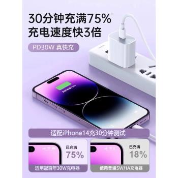 【30W快充】適用於蘋果14promax充電器新款iphone13充電頭12專用PD數據線11pro平板ipad插頭plus閃充20w蕊