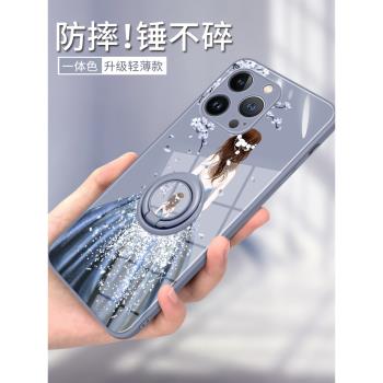 適用蘋果13手機殼新款iphone12套ip14女11全包pro max矽膠15pm防摔x網紅7plus高階感8p潮牌6s支架xr指環xsmax