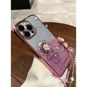 適用蘋果2024新款15手機殼透明iphone15promax女神plus高階15pro氣質16矽膠iphone16網紅14高階感ip15奢華13