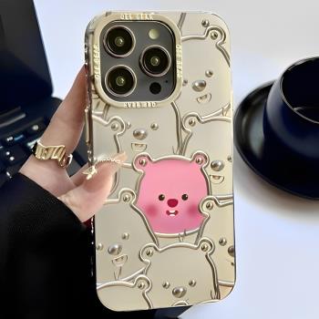 適用iphone16pro手機殼新款可愛卡通loopy露比蘋果15promax高階感電鍍13全包防摔12帶吊墜11網紅超火女plus軟