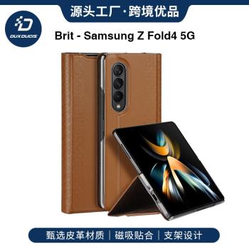 適用Samsung三星Galaxy Z Fold4手機殼翻蓋插卡Fold3套case cover