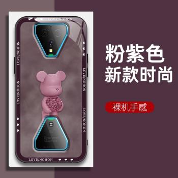 適用Mi小米黑鯊3Pro手機殼的手機套新款保護套防摔軟殼矽膠玻璃男女款愛心熊網紅可愛情侶卡通超薄全包個性潮