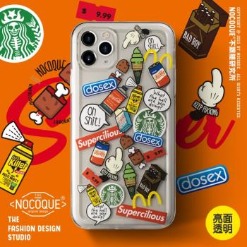 Nocoque新潮牌標貼iphone13pro 12 14promax適用于蘋果手機殼ins
