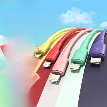 畢亞茲蘋果數據線快充USB-A to Lightning液態矽膠充電線5條裝支援iPhone14-8/IPad